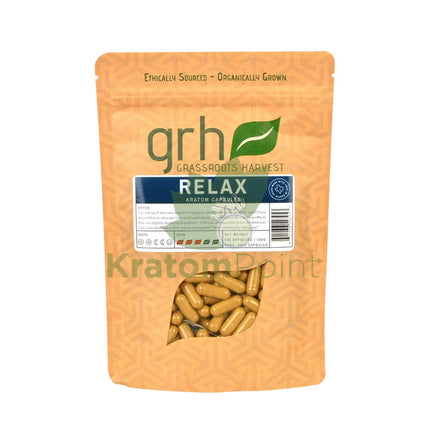 GrassRoots Harvest Kratom Relax, 200 Count Capsules