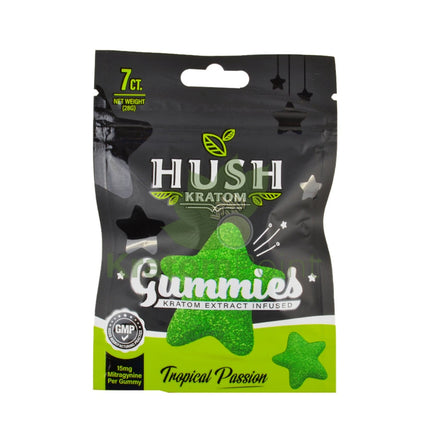 Hush Kratom Gummies Tropical Passion, 1 pouch