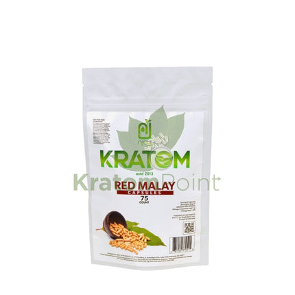 Njoys Red Malay Kratom Capsules 75 Count
